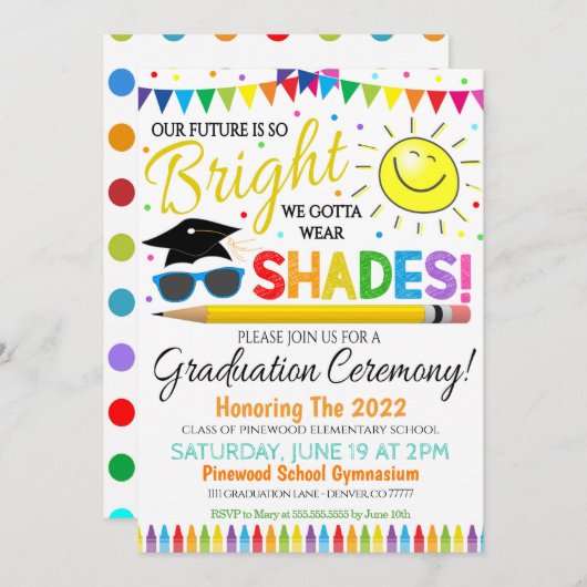 Afstuderen Kindergarten Kaart (Voorkant / Achterkant)