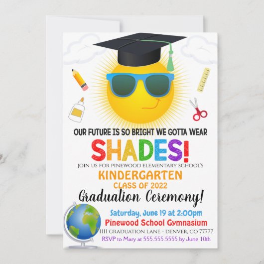 Afstuderen Kindergarten Kaart (Voorkant)