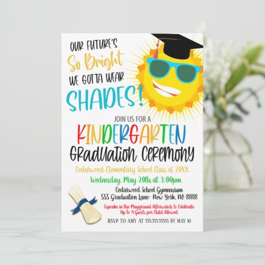 Afstuderen Kindergarten Kaart (Staand voorkant)