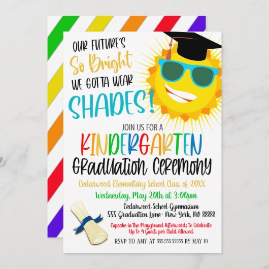 Afstuderen Kindergarten Kaart (Voorkant / Achterkant)