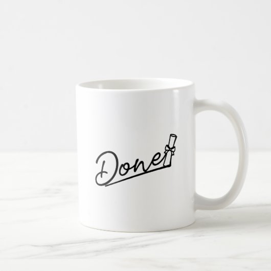 Afstuderen Klaar Minimalistisch Design Koffiemok (Rechts)