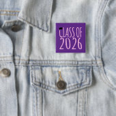 Afstuderen klas 2026 vierkante button 5,1 cm (In situ)
