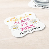 Afstuderen klas Congrats Afstudeerder personaliser Kartonnen Onderzetters (Gekanteld)