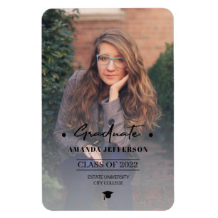 Afstuderen klas jaar schoolfoto gepersonaliseerd m magneet