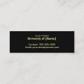 Afstuderen - Klasse 2009 - Gold Contactkaartje (Achterkant)