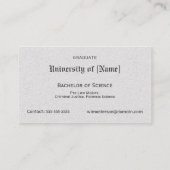 Afstuderen - Klasse 2010 Contactkaartje (Achterkant)