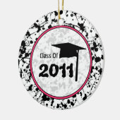 Afstuderen klasse 2011 zwarte schilderplaat keramisch ornament (Links)