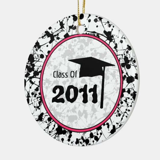 Afstuderen klasse 2011 zwarte schilderplaat keramisch ornament (Links)