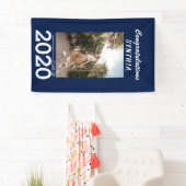 Afstuderen klasse 2020 | Navy Blue Photo Yard Sign Spandoek (Insitu)