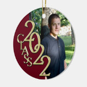 Afstuderen Klasse 2022 Foto Bourgogne met Gold Cer Keramisch Ornament (Links)