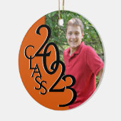 Afstuderen Klasse 2023 Foto Sinaasappel Keramisch Ornament (Links)