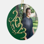 Afstuderen Klasse 2023 Fotogroen met Gold Keramisch Ornament (Links)