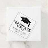 Afstuderen klasse 2023 zwart wit cadeau bedankjes labels (In situ)