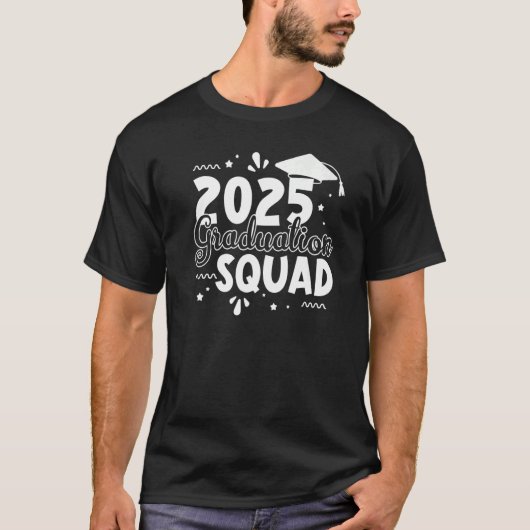 Afstuderen Klasse 2025 Groep 2025 Afstuderen Squad T-shirt (Voorkant)