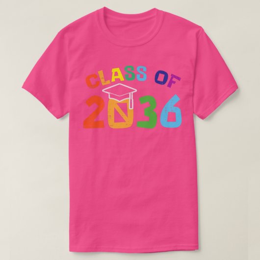Afstuderen klasse 2036 groeit met mij grappig voor t-shirt (Design voorkant)