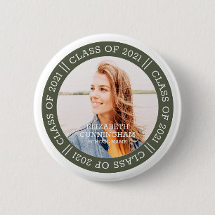 Afstuderen klasse 20XX   Moderne foto van Afstuder Ronde Button 5,7 Cm