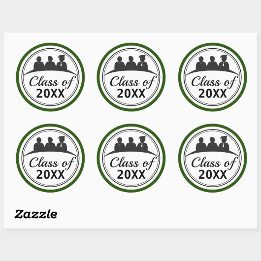 Afstuderen - Klasse 20XX Ronde Sticker (Vel)