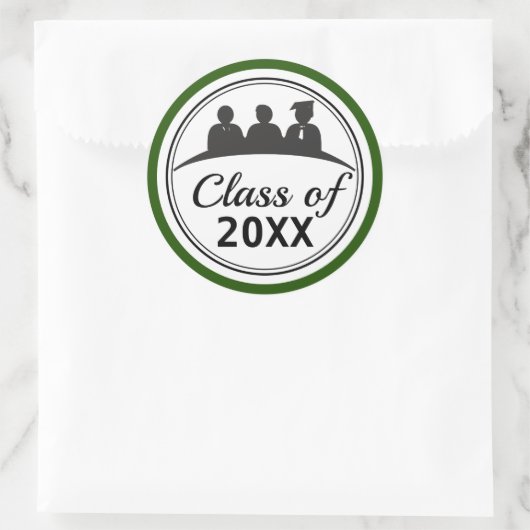 Afstuderen - Klasse 20XX Ronde Sticker (Tas)