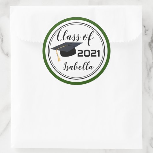 Afstuderen - Klasse 20XX Ronde Sticker (Tas)