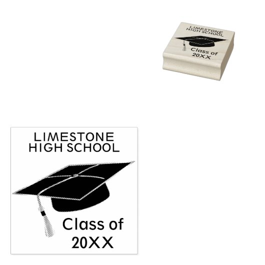 Afstuderen - Klasse 20XX Rubberstempel (Gestempeld)