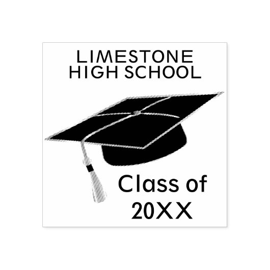 Afstuderen - Klasse 20XX Rubberstempel (Afrduk)