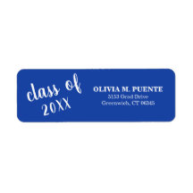 Afstuderen Klasse blauw retouradres