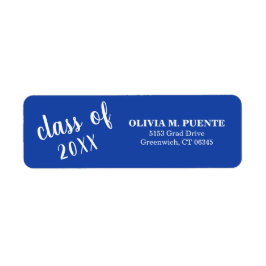 Afstuderen Klasse blauw retouradres Etiket