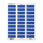 Afstuderen Klasse blauw retouradres Etiket (Full Sheet)