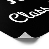 Afstuderen Klasse Gepersonaliseerde Naam Jaar Zwar Poster (Hoek)