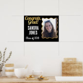 Afstuderen Klasse Gepersonaliseerde Naam Jaar Zwar Poster (Keuken)