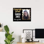 Afstuderen Klasse Gepersonaliseerde Naam Jaar Zwar Poster (Thuiskantoor)