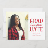 Afstuderen Klasse Gestapeld Modern Type Aankondiging (Voorkant)