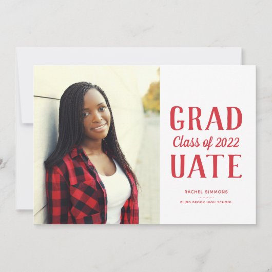 Afstuderen Klasse Gestapeld Modern Type Aankondiging (Voorkant)