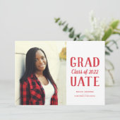 Afstuderen Klasse Gestapeld Modern Type Aankondiging (Staand voorkant)