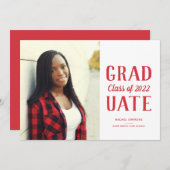 Afstuderen Klasse Gestapeld Modern Type Aankondiging (Voorkant / Achterkant)