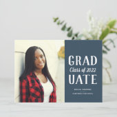 Afstuderen klasse Gestapelde moderne marine Aankondiging (Staand voorkant)