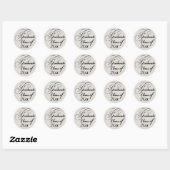 Afstuderen Klasse Greige Elegant Classy Ronde Sticker (Vel)