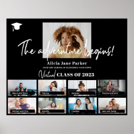 Afstuderen klasse jaar aangepaste foto poster