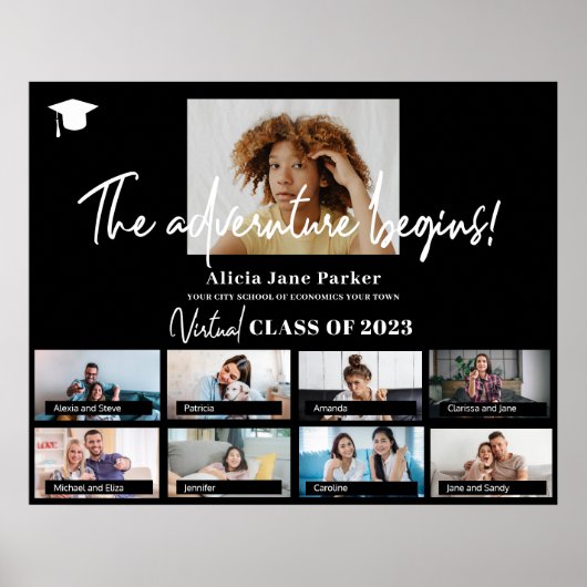Afstuderen klasse jaar aangepaste foto poster (Voorkant)