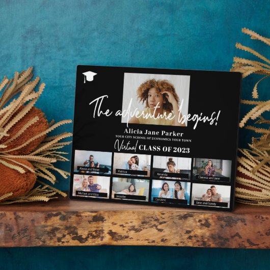 Afstuderen klasse jaar aangepaste fotocollage fotoplaat (Zijkant)