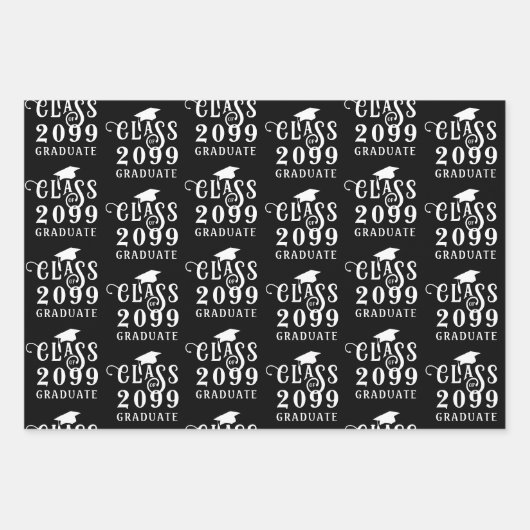 Afstuderen Klasse Jaar Afstuderen Aangepaste kleur Inpakpapier Vel (Voorkant)