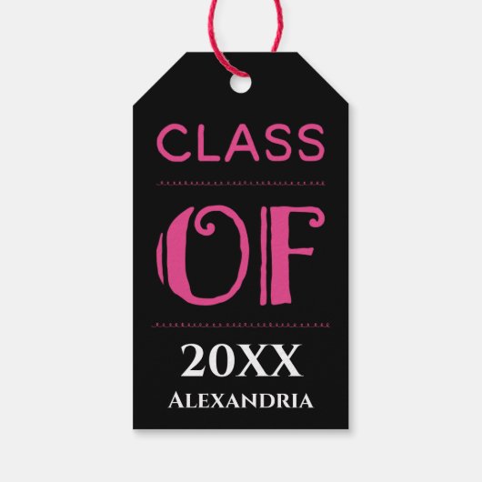 Afstuderen klasse jaar Afstuderen personaliseren Cadeaulabel (Achterkant)