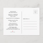 Afstuderen klasse Jaar Elegant Modern Black White Uitnodiging Briefkaart (Achterkant)