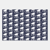 Afstuderen Klasse Jaar Marine Blauw Wit Pet Diplom Inpakpapier Vel (Voorkant 2)