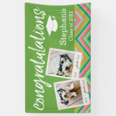 Afstuderen Klasse jaarnaam - 2 Fotocollage Spandoek (Verticaal)