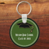 Afstuderen Klasse Keepomwille Green School Color Sleutelhanger (Voorkant)