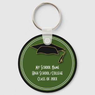 Afstuderen Klasse Keepomwille School Color Green Sleutelhanger