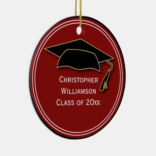 Afstuderen Klasse Keepomwille School Memento Keramisch Ornament (Rechts)