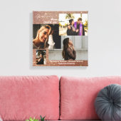 Afstuderen klasse Photo Collage Roos Gold Glitter Canvas Afdruk (Insitu (Woonkamer))