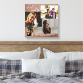 Afstuderen klasse Photo Collage Roos Gold Glitter Canvas Afdruk (Insitu (Slaapkamer))